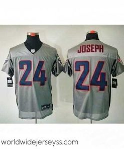 Superbly made Nike Houston Texans 24 Johnathan Joseph Grey Elite Shadow NFL Jersey