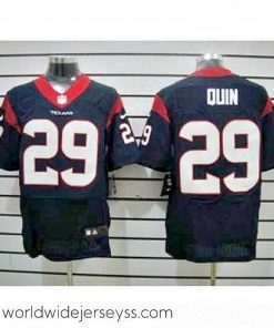 Superbly made Nike Houston Texans 29 Glover Quin Blue Elite NFL Jersey