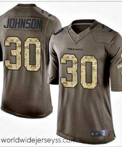 Finely crafted Nike Houston Texans #30 Kevin Johnson Green 27s Stitched NFL Limited Salute to Service Jersey