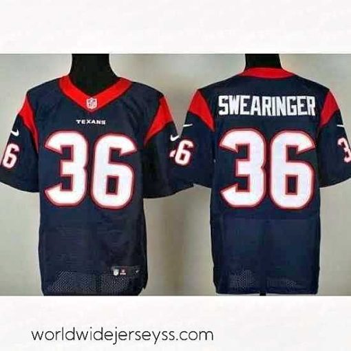 Finely crafted Nike Houston Texans 36 D.J. Swearinger Blue Elite NFL Jersey