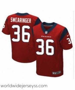 Marvelously styled Nike Houston Texans 36 D.J. Swearinger Red Elite NFL Jersey
