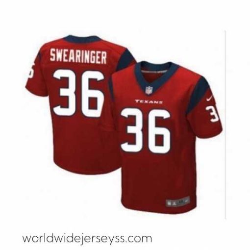 Marvelously styled Nike Houston Texans 36 D.J. Swearinger Red Elite NFL Jersey