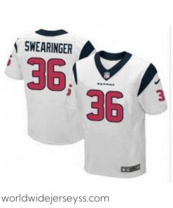 Superbly made Nike Houston Texans 36 D.J. Swearinger White Elite NFL Jersey