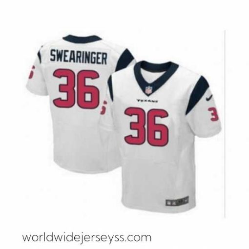 Superbly made Nike Houston Texans 36 D.J. Swearinger White Elite NFL Jersey