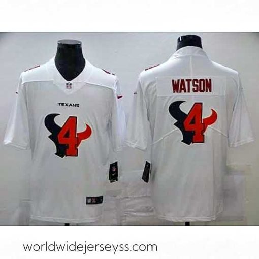 Finely crafted Nike Houston Texans 4 Deshaun Watson White Shadow Logo Limited Jersey