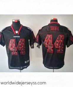 Superbly made Nike Houston Texans 44 Ben Tate Black Elite Lights Out Number with Team logo NFL Jersey