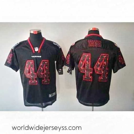 Superbly made Nike Houston Texans 44 Ben Tate Black Elite Lights Out Number with Team logo NFL Jersey