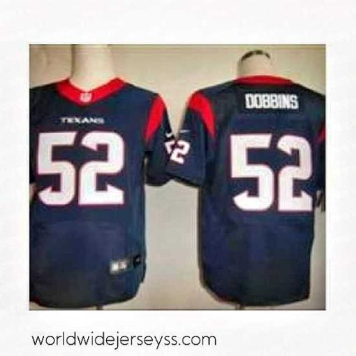 Superbly made Nike Houston Texans 52 Tim Dobbins Blue Elite NFL Jersey
