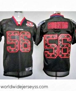 Exceptionally fashioned Nike Houston Texans 56 Brian Cushing Black Elite Lights Out W 10th Patch NFL Jersey