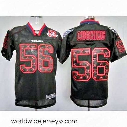 Exceptionally fashioned Nike Houston Texans 56 Brian Cushing Black Elite Lights Out W 10th Patch NFL Jersey