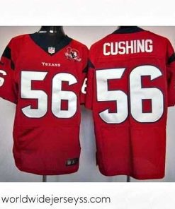 Superbly made Nike Houston Texans 56 Brian Cushing Red Elite W 10th Patch NFL Jersey