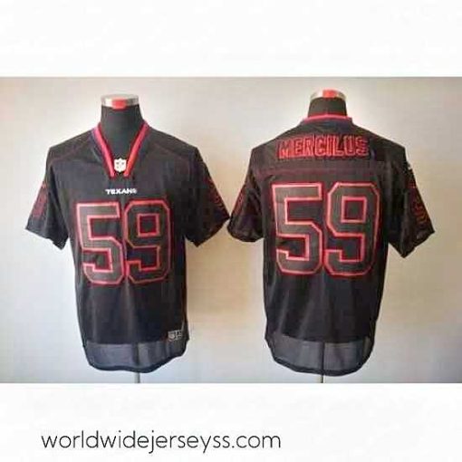 Exquisitely designed Nike Houston Texans 59 Whitney Mercilus Black Elite Lights Out NFL Jersey