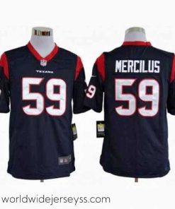 Superbly made Nike Houston Texans 59 Whitney Mercilus Blue Game NFL Jersey