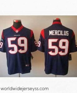 Finely crafted Nike Houston Texans 59 Whitney Mercilus Blue Limited NFL Jersey