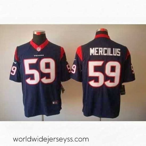 Finely crafted Nike Houston Texans 59 Whitney Mercilus Blue Limited NFL Jersey