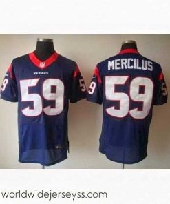 Superbly made Nike Houston Texans 59 Whitney Mercilus Elite Blue NFL Jersey