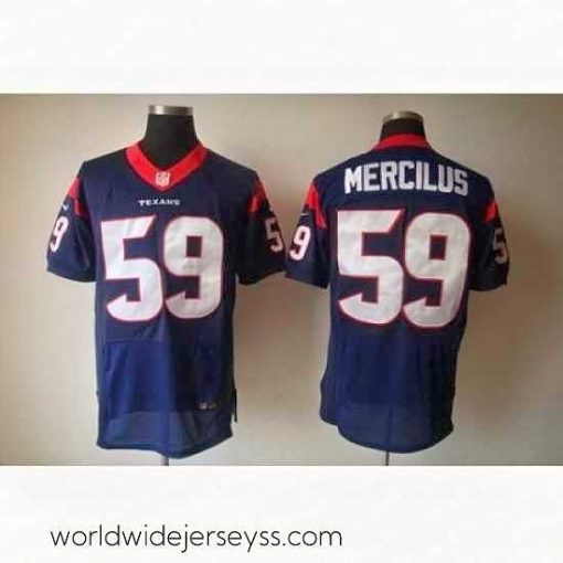 Superbly made Nike Houston Texans 59 Whitney Mercilus Elite Blue NFL Jersey