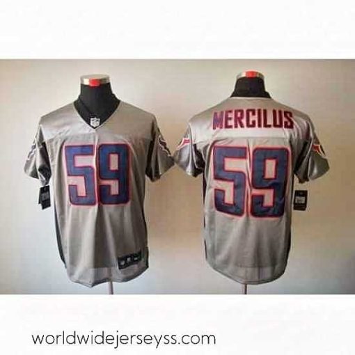 Exquisitely designed Nike Houston Texans 59 Whitney Mercilus Grey Elite Shadow NFL Jersey