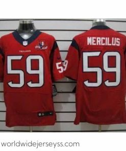 Exquisitely designed Nike Houston Texans 59 Whitney Mercilus Red Elite W 10th Patch NFL Jersey