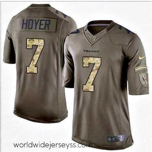 Exceptionally fashioned Nike Houston Texans #7 Brian Hoyer Green 27s Stitched NFL Limited Salute to Service Jersey