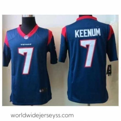 Exquisitely designed Nike Houston Texans 7 Case Keenum Limited Blue NFL Jersey