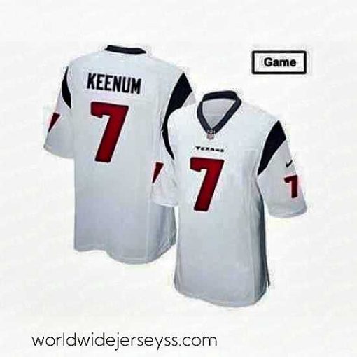 Exquisitely designed Nike Houston Texans 7 Case Keenum White Game NFL Jersey