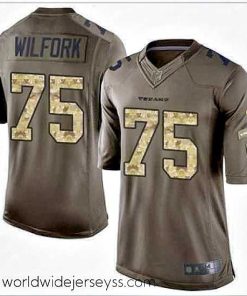 Superbly made Nike Houston Texans #75 Vince Wilfork Green 27s Stitched NFL Limited Salute to Service Jersey