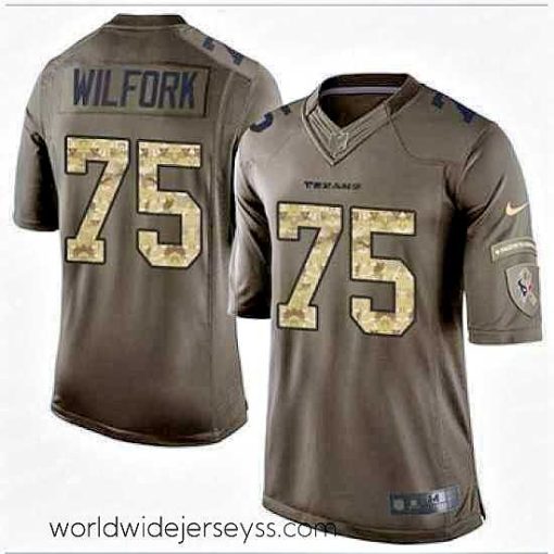 Superbly made Nike Houston Texans #75 Vince Wilfork Green 27s Stitched NFL Limited Salute to Service Jersey