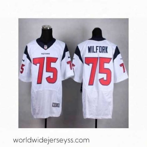 Marvelously styled Nike Houston Texans 75 Vince Wilfork white Elite NFL Jersey