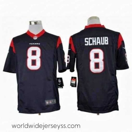 Superbly made Nike Houston Texans 8 Matt Schaub Blue LIMITED NFL Jersey