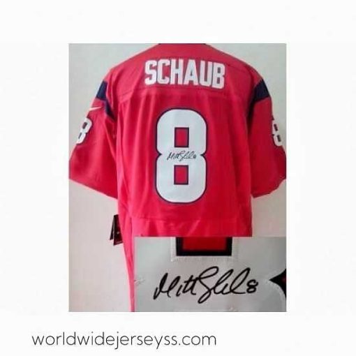 Superbly made Nike Houston Texans 8 Matt Schaub Red Elite Signed NFL Jersey