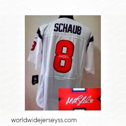 Exceptionally fashioned Nike Houston Texans 8 Matt Schaub White Signed Elite NFL Jersey