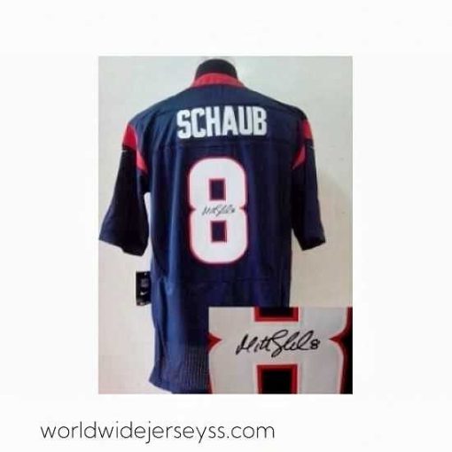Superbly made Nike Houston Texans 8 Matt Schaub blue Elite signature NFL Jersey
