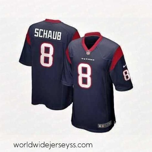 Superbly made Nike Houston Texans 8 Matt Schaub blue Game NFL Jersey