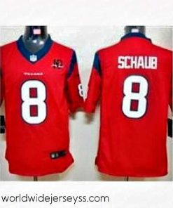 Marvelously styled Nike Houston Texans 8 Matt Schaub red Limited W 10th Patch NFL Jersey