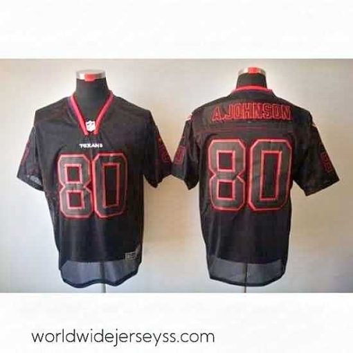Finely crafted Nike Houston Texans 80 Andre Johnson Black Elite Lights Out NFL Jersey