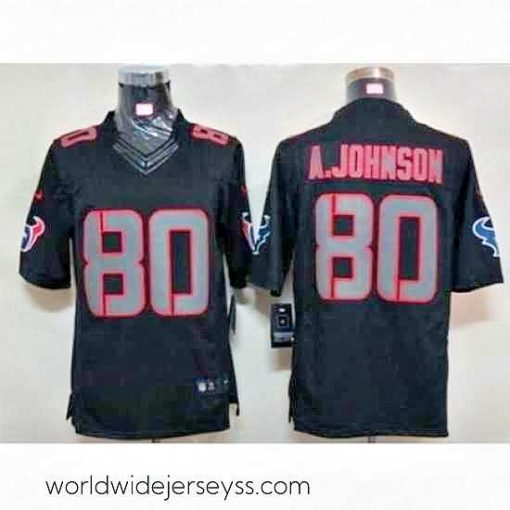 Exquisitely designed Nike Houston Texans 80 Andre Johnson Black Limited Impact NFL Jersey
