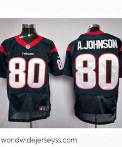 Exquisitely designed Nike Houston Texans 80 Andre Johnson Blue Elite NFL Jersey
