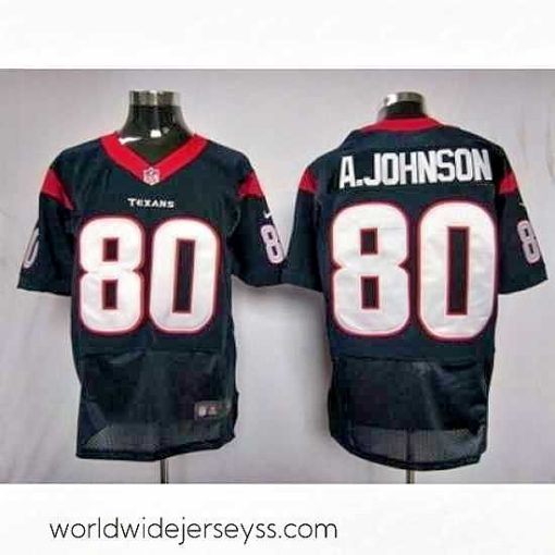 Exquisitely designed Nike Houston Texans 80 Andre Johnson Blue Elite NFL Jersey