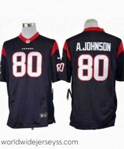 Exceptionally fashioned Nike Houston Texans 80 Andre Johnson Blue LIMITED NFL Jersey