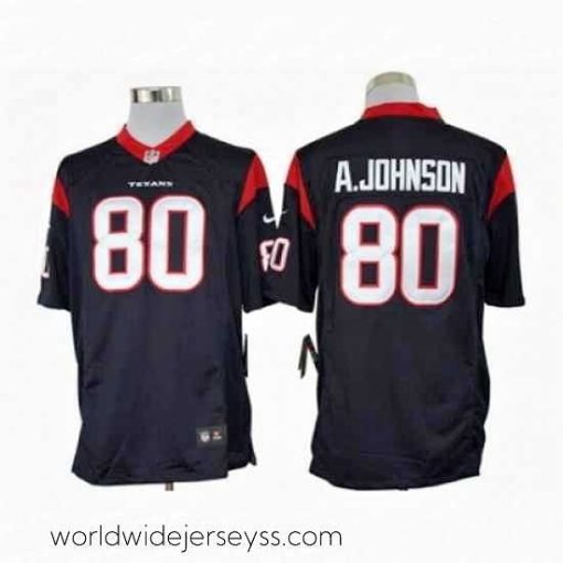 Exceptionally fashioned Nike Houston Texans 80 Andre Johnson Blue LIMITED NFL Jersey