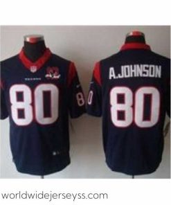 Exceptionally fashioned Nike Houston Texans 80 Andre Johnson Blue Limited W 10th Patch NFL Jersey