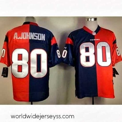 Exceptionally fashioned Nike Houston Texans 80 Andre Johnson Blue Red Elite Split NFL Jersey