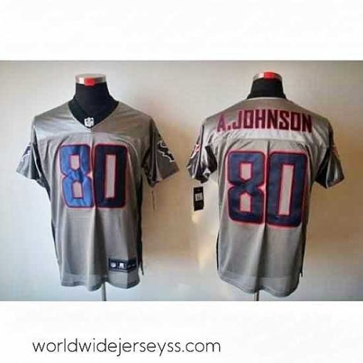 Finely crafted Nike Houston Texans 80 Andre Johnson Grey Elite Shadow NFL Jersey
