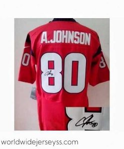 Superbly made Nike Houston Texans 80 Andre Johnson Red Elite Signed NFL Jersey
