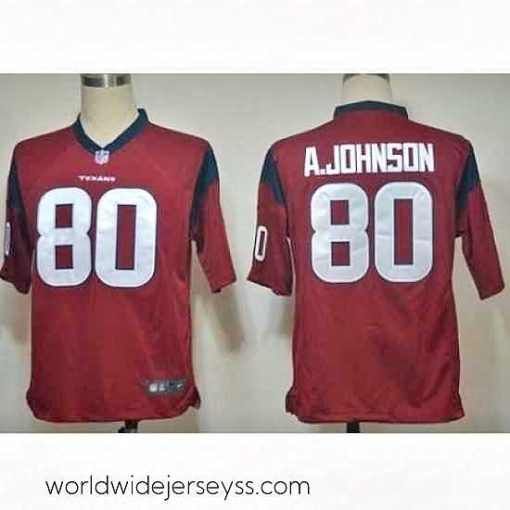 Finely crafted Nike Houston Texans 80 Andre Johnson Red Game NFL Jersey
