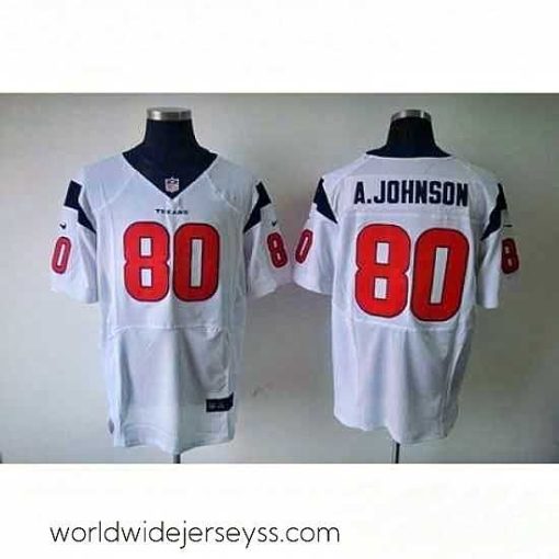 Marvelously styled Nike Houston Texans 80 Andre Johnson White Elite NFL Jersey