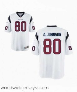 Marvelously styled Nike Houston Texans 80 Andre Johnson White Game NFL Jersey
