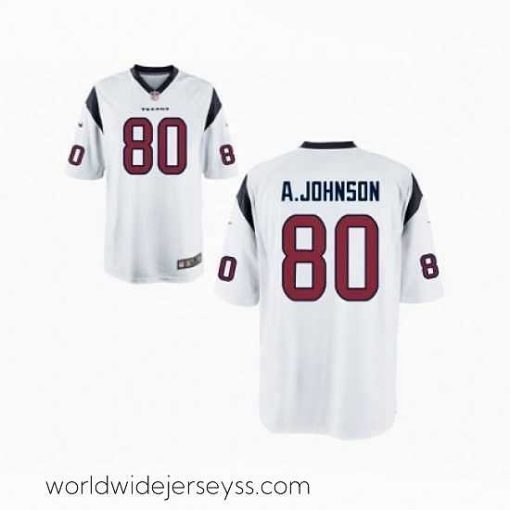 Marvelously styled Nike Houston Texans 80 Andre Johnson White Game NFL Jersey