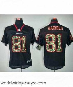 Marvelously styled Nike Houston Texans 81 Owen Daniels Black Elite Lights Out Camo Number NFL Jersey
